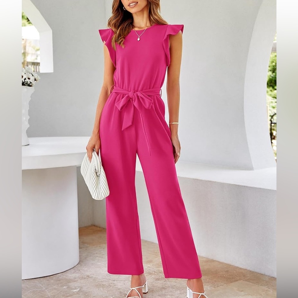 Hot pink jumpsuit